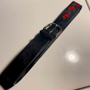 Rue21, Black Belt with Red Roses